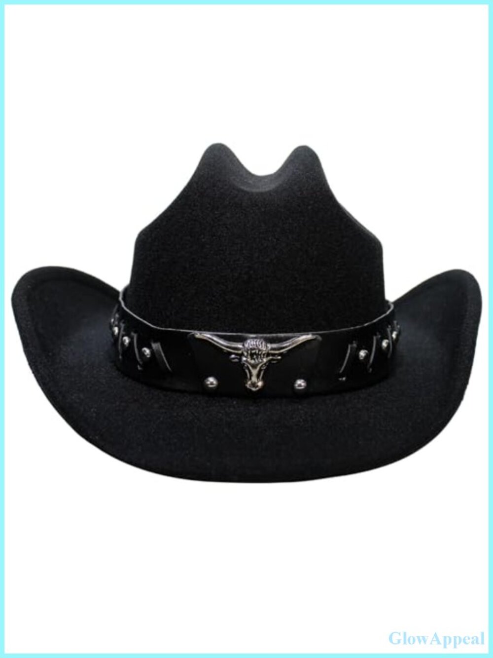 Felt Cowboy Hat with Belt Unisex Adjustable Western Style